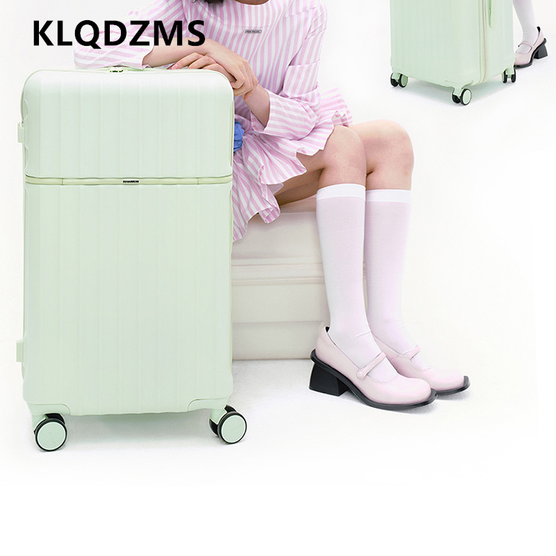 Spinner Wheel Rolling Suitcase 20 Inch - KLQDZMS Rolling Suitcase Large Capacity Trolley