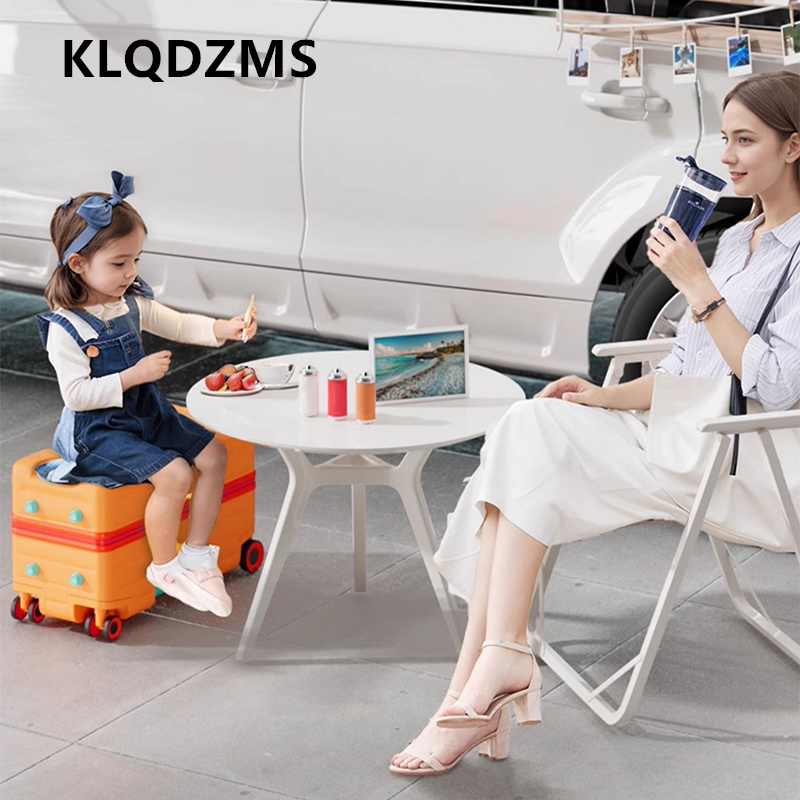 Spinner Wheel Rolling Suitcase 20 Inch - KLQDZMS Sitting and Riding Luggage ABS