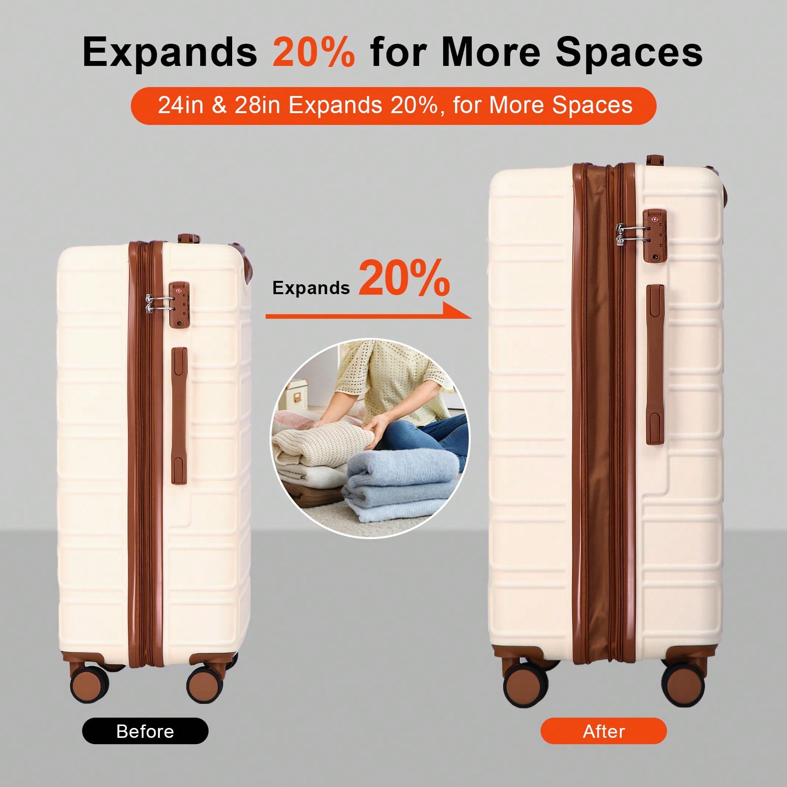 4-In-1 Expandable ABS Luggage  - огляд і ціна Expandable Hard Shell Luggage Set