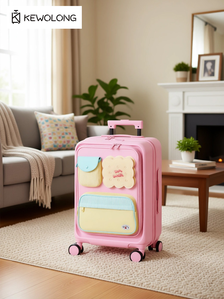 20 Inch Cute Front Opening Spi - огляд і ціна Spinner Wheel Rolling Suitcase 20 Inch